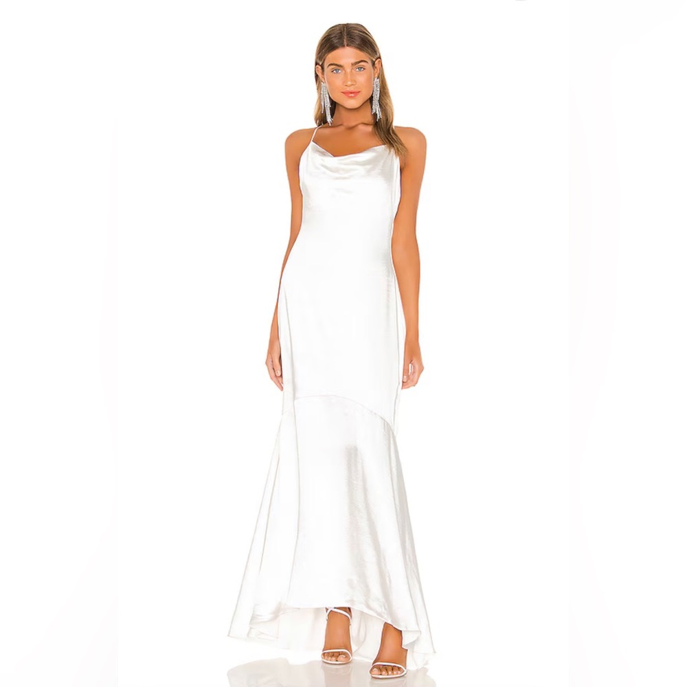 Elliatt Aisle Dress Satin White, XS